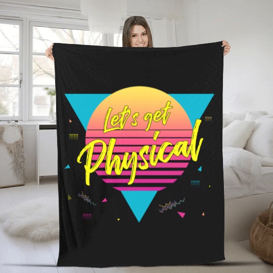 Lets Get Physical Workout Gym, Totally Rad 80'S Fleece Blankets