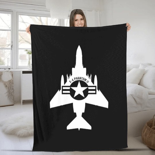 F-4 Phantom II Military Fighter Jet Airplane Fleece Blankets