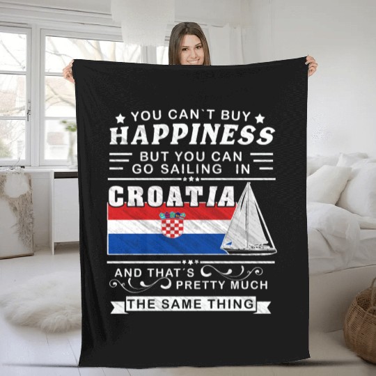 Croatia sailing, sailing ship Mediterranean gift Fleece Blankets