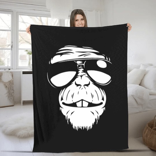 monkey funky gorilla Fleece Blankets
