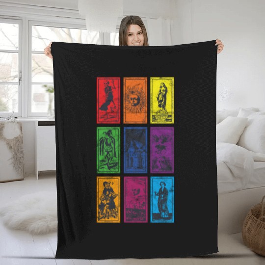 Occult Alchemy Tarot Card The Death Devil Fleece Blankets