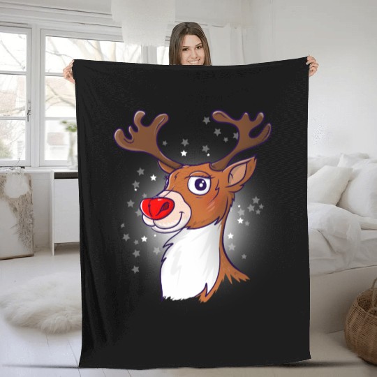 Rudolph The Red Nosed Reindeer Fleece Blankets