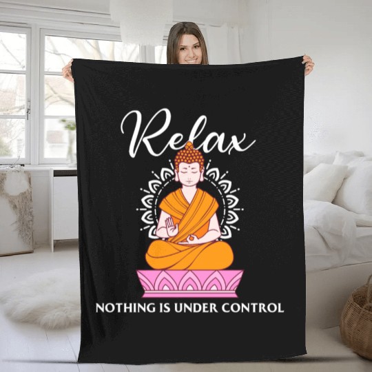 Buddha Quote india hindu shanti Buddhist Relax Fleece Blankets