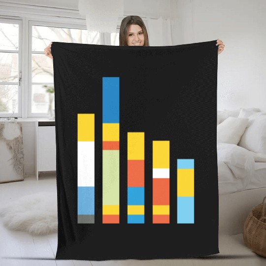 Cool yellow blocks Fleece Blankets