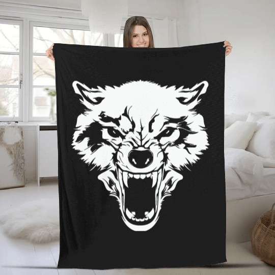 Wolf Bad Wolf Alpha Wolf Fleece Blankets