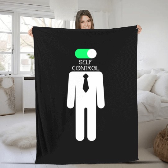 Brain Self Control Turn Off Relax Work Mode On Fleece Blankets