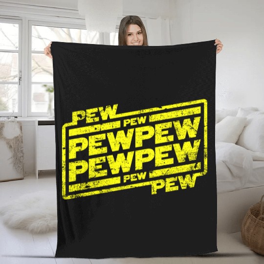 Pew Pew Pew Fleece Blankets