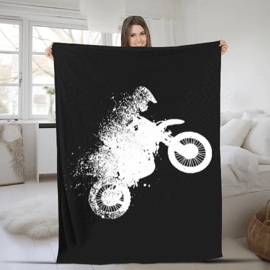 motocross Fleece Blankets