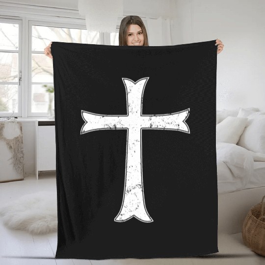 Templar cross crusader knight warrior of Christ Fleece Blankets
