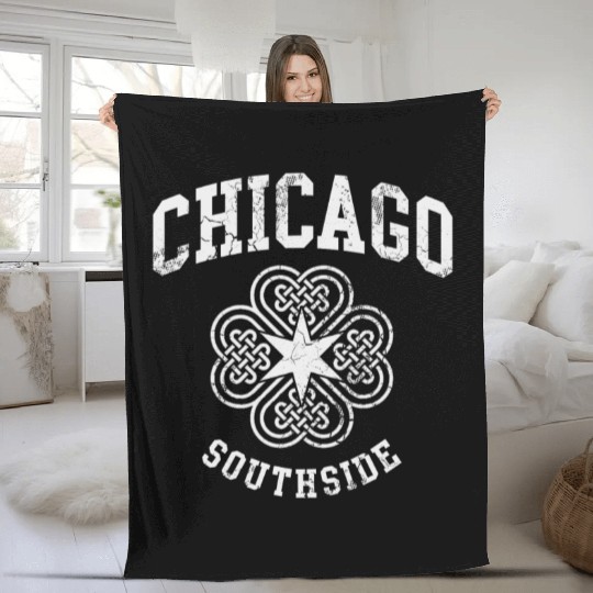 Chicago Southside Irish St Patricks Day Fleece Blankets