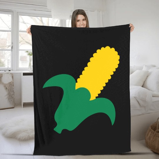 corn corncob farmer farming vegetable food gift Fleece Blankets