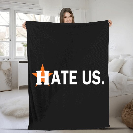 hate us houston astros Fleece Blankets