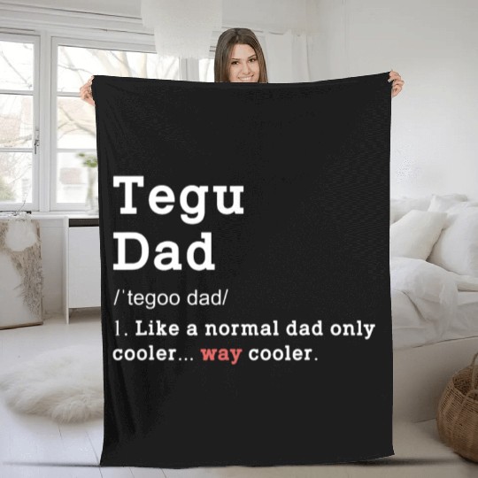 Tegu Dad Definition Cool Lizard Daddy Fleece Blankets