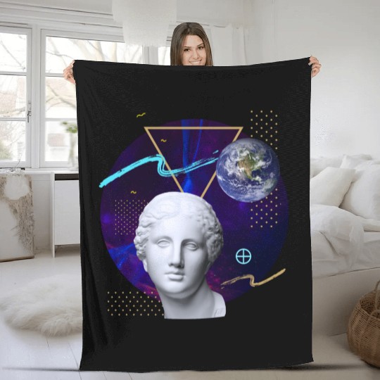 Earth - Ancient Gods and Planets Fleece Blankets
