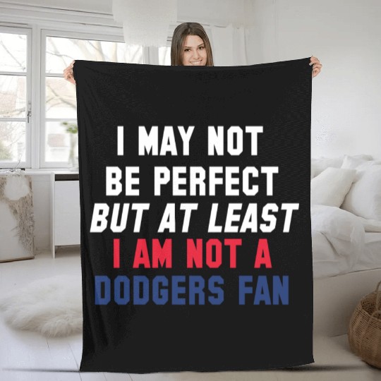 Not A Dodgers Fan Fleece Blankets