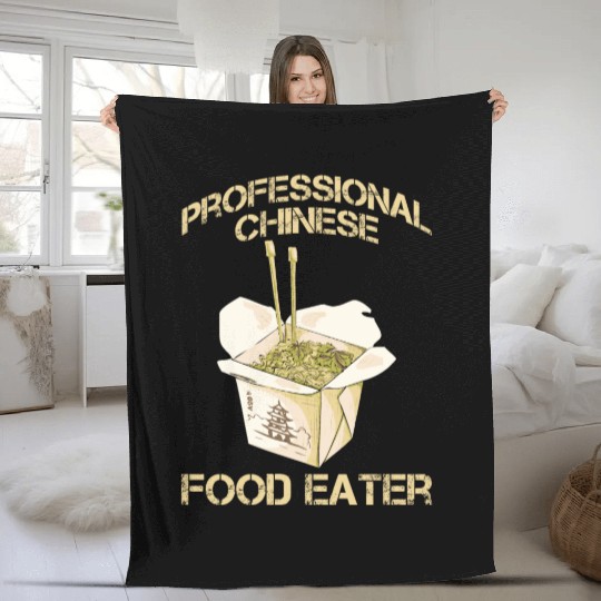 Professional Chinese Food Eater Asian Noodle Lover Fleece Blankets