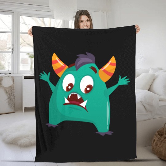 happy angry surprises BARON Fleece Blankets