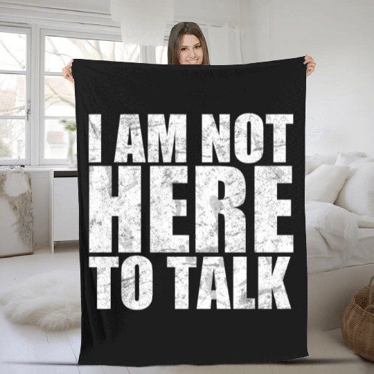 I am not here to talk workout gym training beast Fleece Blankets