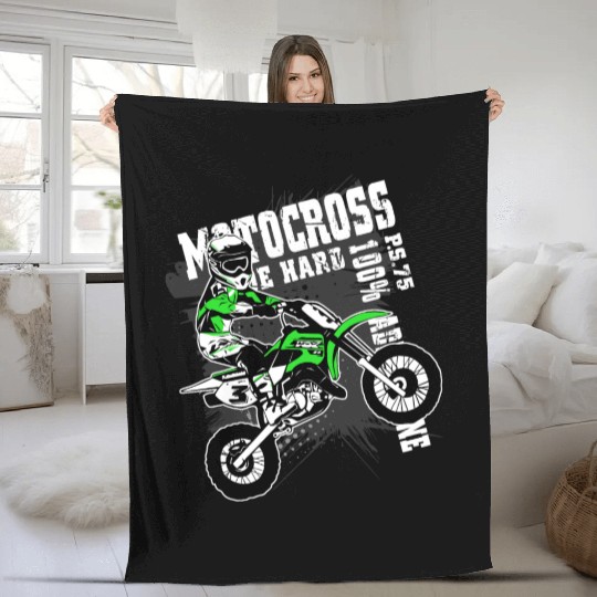 Motocross - Moto Cross - Supercross - MX - SX Fleece Blankets