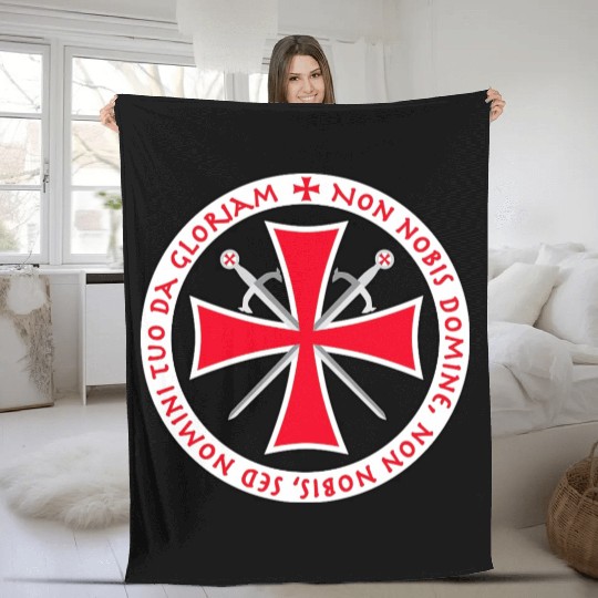 Knights Templar Cross Seal Fleece Blankets