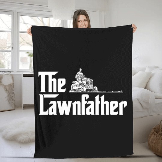Lawn Mowing, Funny Gardening, Lawn Care Fleece Blankets