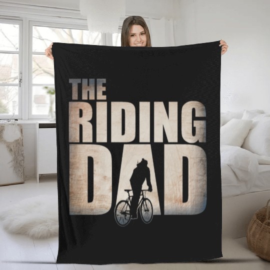 Biking Dad - The Riding Dad Cycling Gift Fleece Blankets