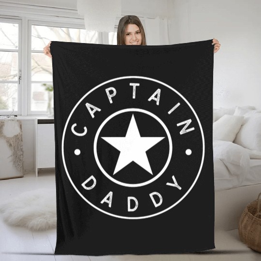 Captain daddy Fleece Blankets gift for father's day