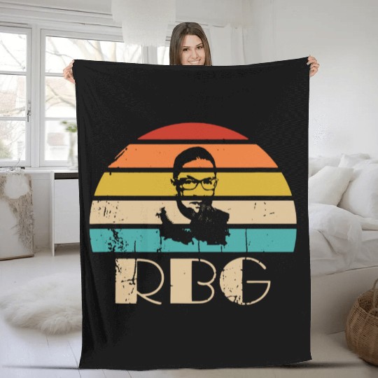 Vintage Notorious RBG Fleece Blankets Ruth Bader Ginsburg