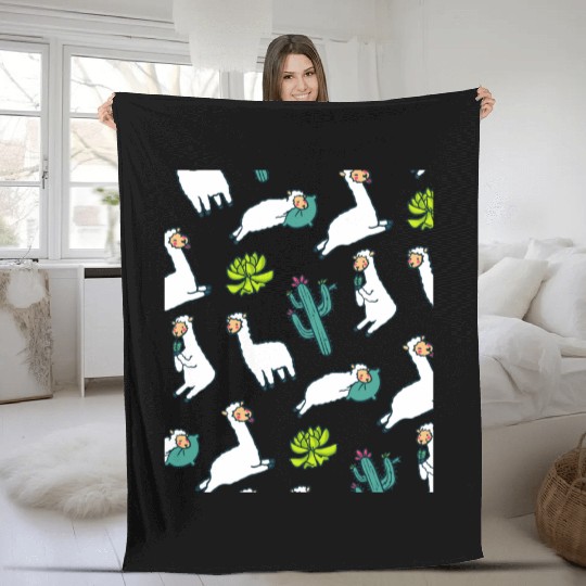 Sleepy Llama Fleece Blankets