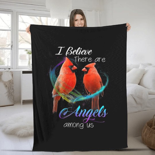 Cardinal Bird Fleece Blankets