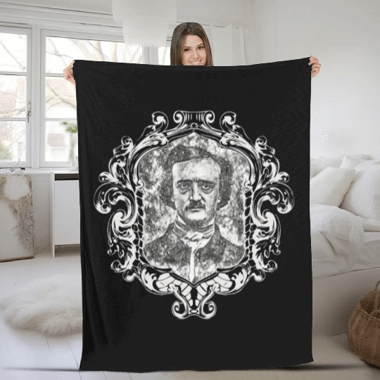 Edgar Allan Poe rare photo Fleece Blankets