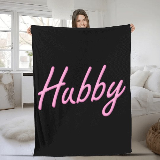Hubby Neon - Pink Fleece Blankets