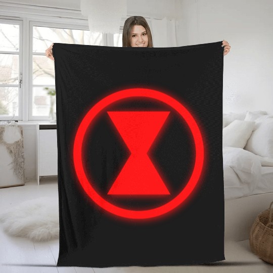 Neon Black Widow Fleece Blankets
