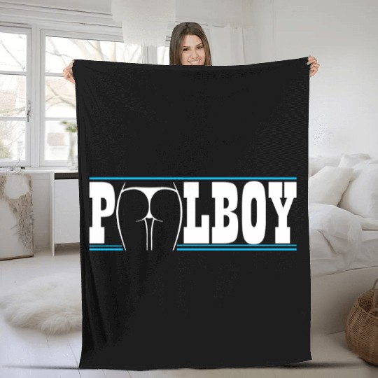 Poolboy Pool Boy, Swimming Pool - Lifeguard gift Fleece Blankets