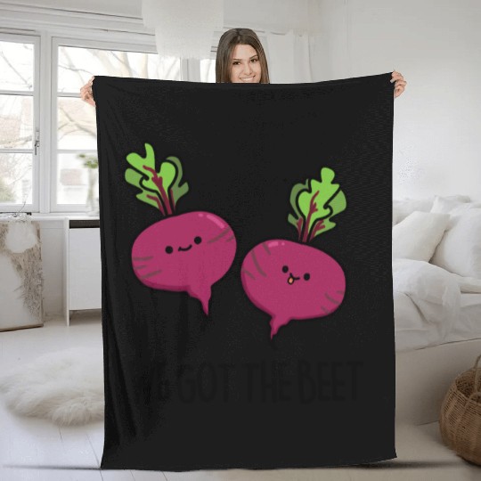 We Got The Beat Cute Vegetable Pun Fleece Blankets