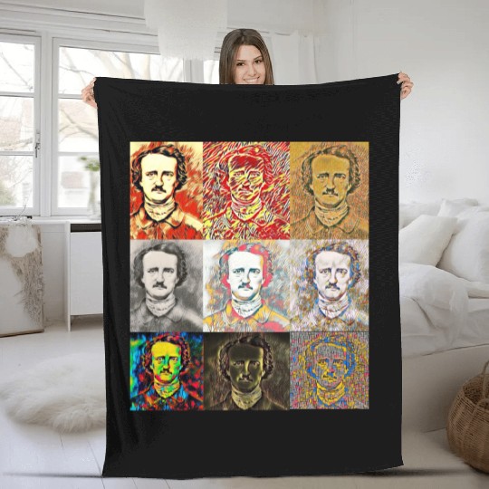 Unique Portrait Reveals Young Edgar Allan Poe Fleece Blankets