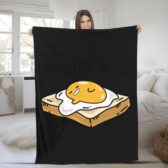 Fried egg toast - Breakfast in bed Fleece Blankets