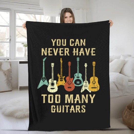 Guitar Saying Fleece Blankets