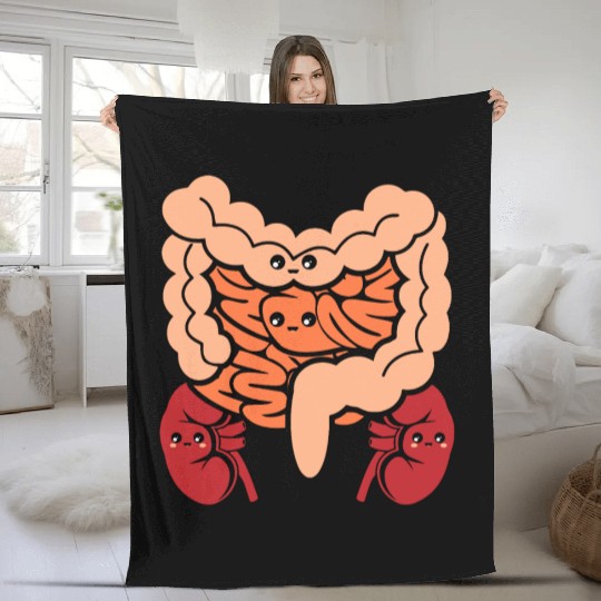 Cute Human Anatomy Body Parts Organs Gift Fleece Blankets