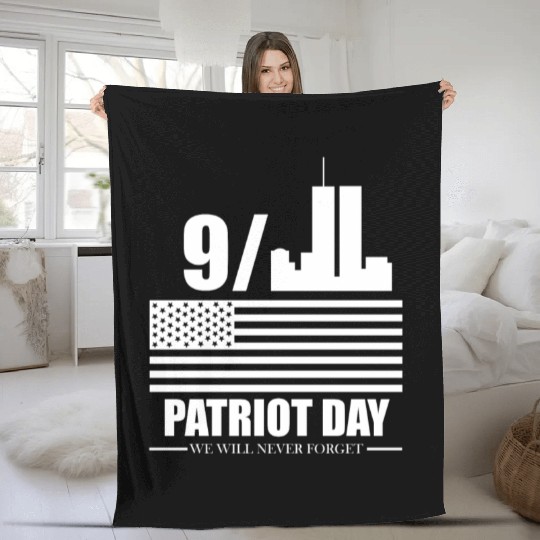 9 11 Patriot Day Fleece Blankets