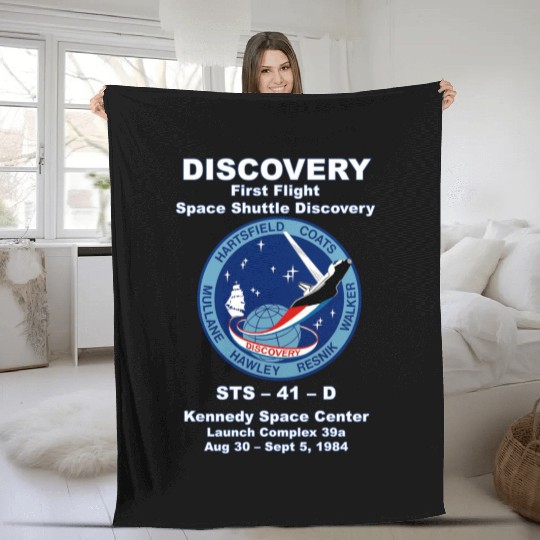 NASA Space Shuttle STS-41-D Vintage Crew Fleece Blankets