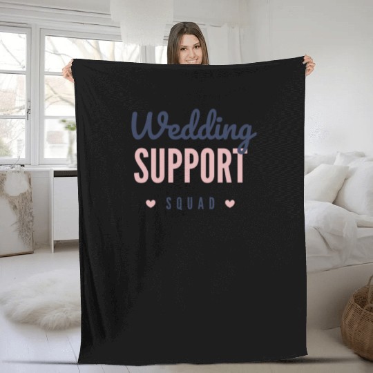 Wedding support squad Fleece Blankets