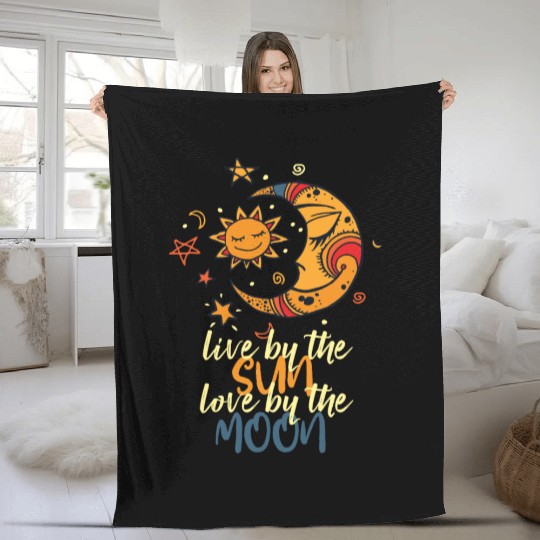 Live by the Sun, Love by the Moon Fleece Blankets