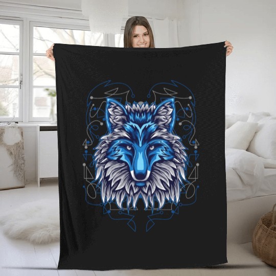 fox lover idea gift Fleece Blankets