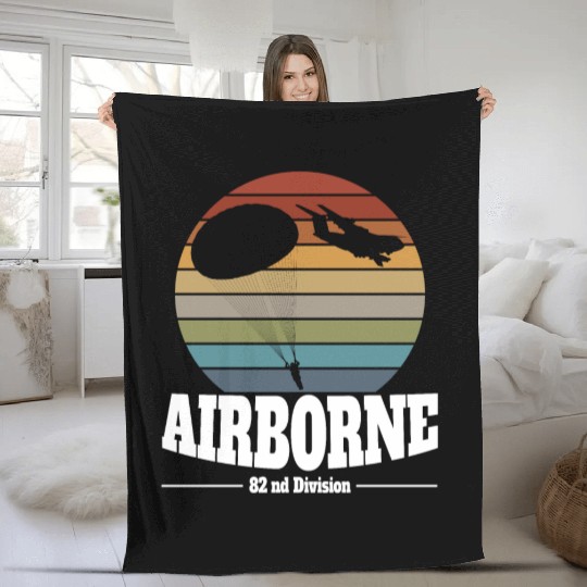 82nd AIRBORNE Division US Army Fleece Blankets