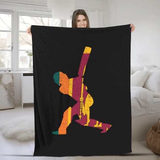 Sri Lanka Cricket Cricketplayer Batsman Fleece Blankets