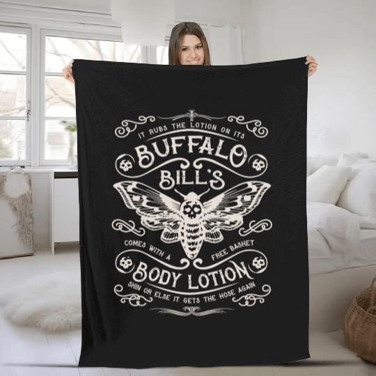 Buffalo Bill's Body Lotion Label Fleece Blankets