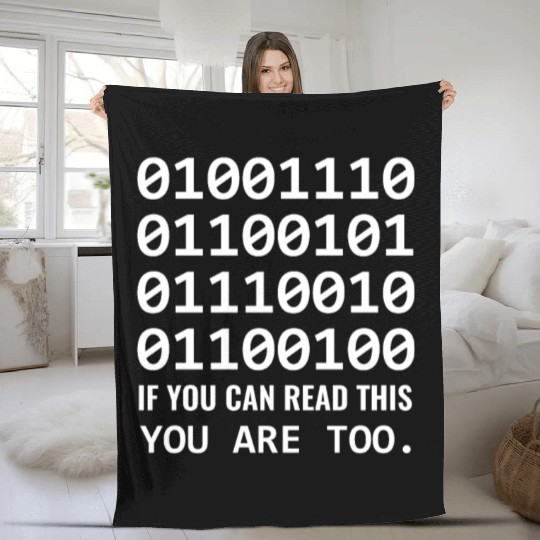 Nerd Computer Binary Code for Developer Geeks & Fleece Blankets