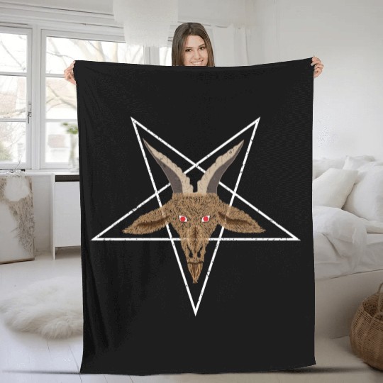 Baphomet Pentagram Fleece Blankets