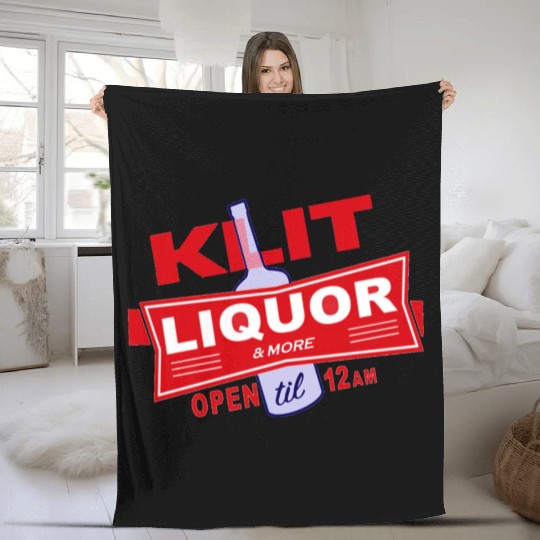 KLIT Liquor parody logo Fleece Blankets